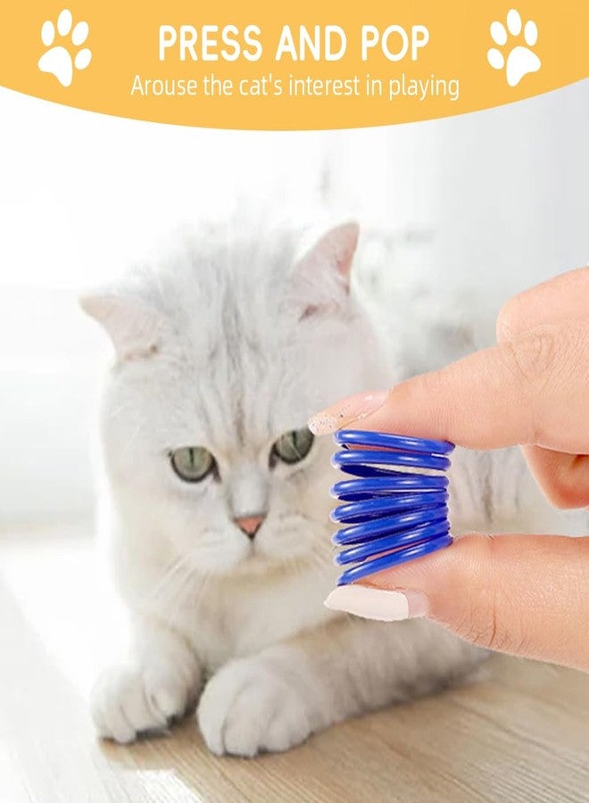 Qpets® Cat Spring Toys, Pet Coil Toys for Indoor Cats & Small Dogs, Durable ABS Material Mental Stimulation & Exercise Toys with Safe Flat Ends (8 Pack) - Image 4